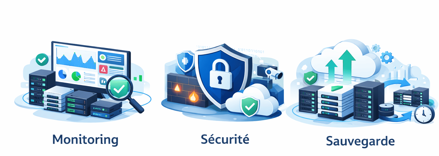 Packages monitoring, sécurité, sauvegarde