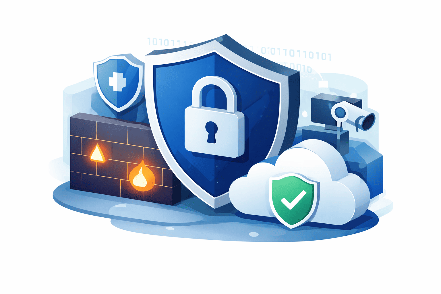 Illustration sécurité informatique de base